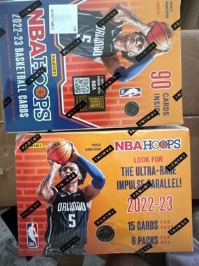 Panini NBA Hoops Basketball Card Boxes - Orange & Blue